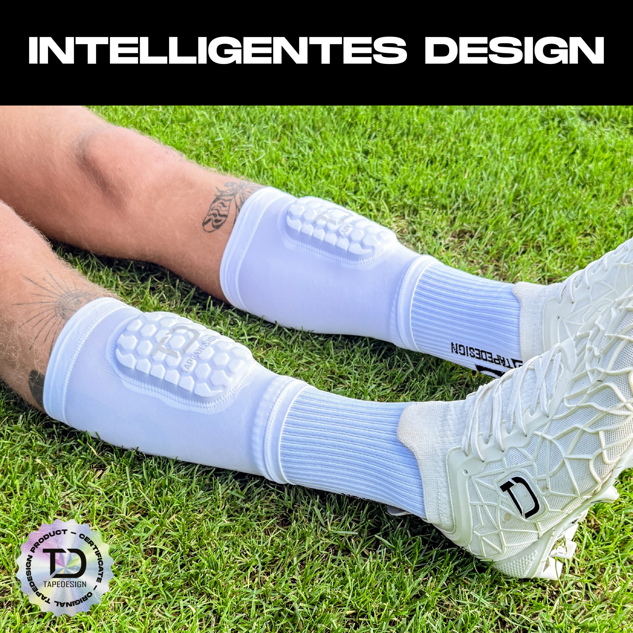 TAPEDESIGN® Shinguards Sleeve (Weiß) – Bild 6