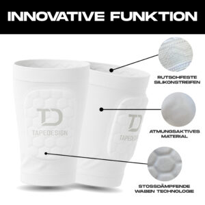 TAPEDESIGN® Shinguards Sleeve (Weiß)
